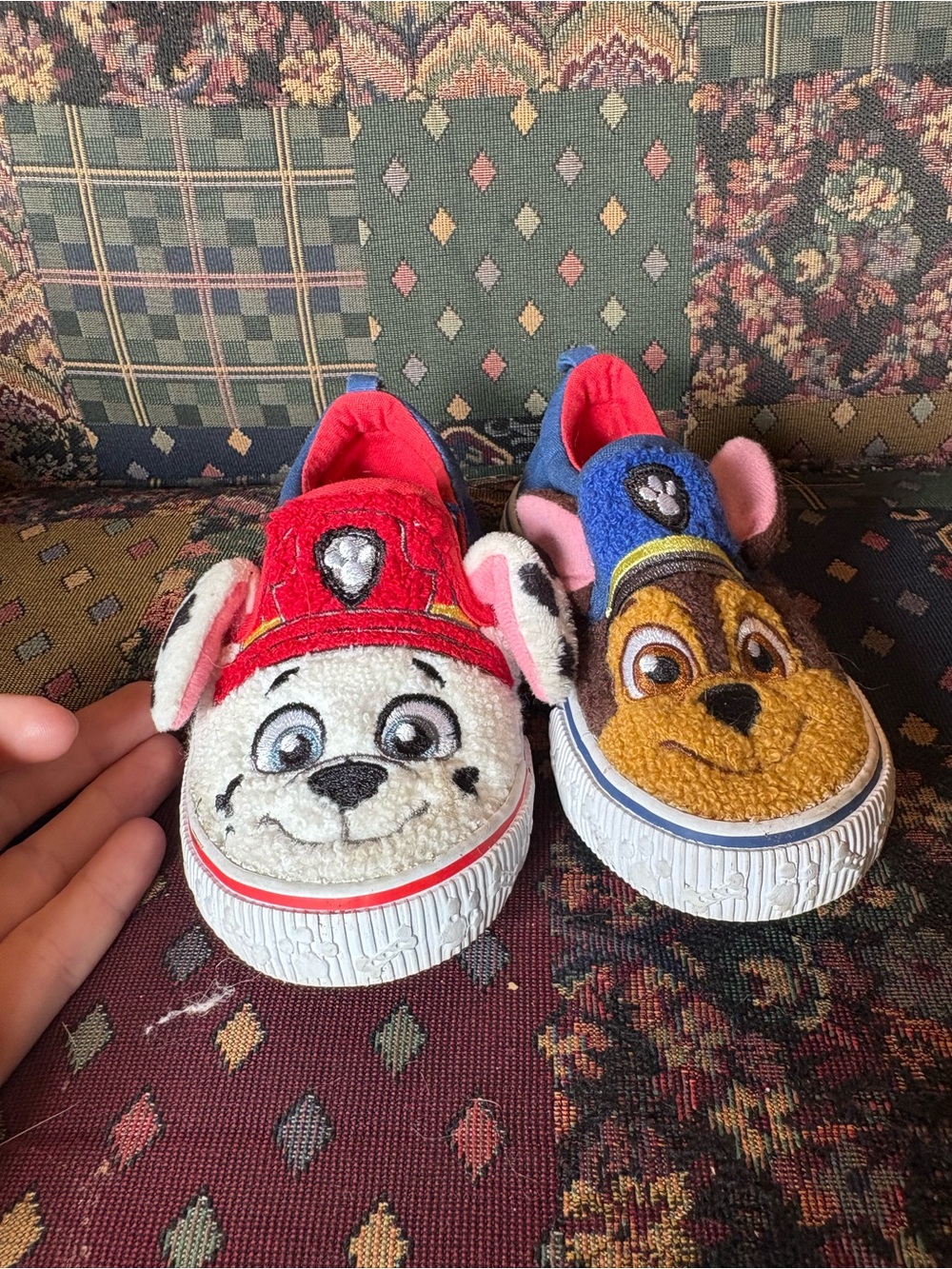 Paw Patrol Marshall & Chase Slip-On Sneakers Toddler Size 7
